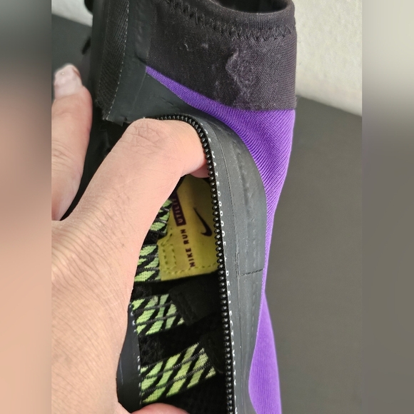 Nike Zoom Pegasus Turbo Shield Black Voltage Purple Running Sneakers Size 8.5 - Picture 13 of 16